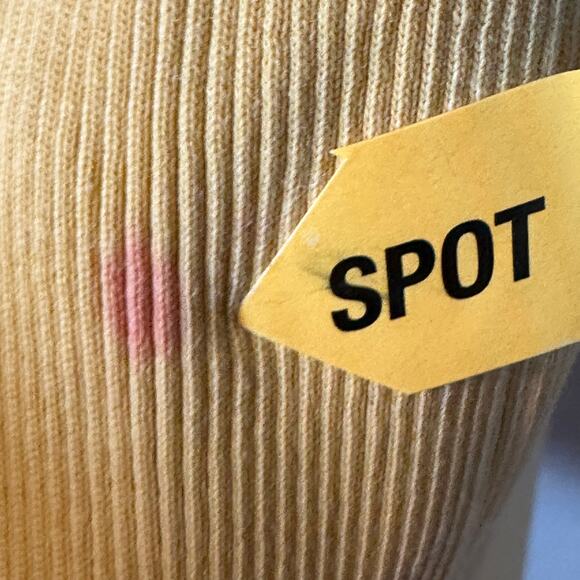 Tularosa Butter Yellow Ribbed Midi Tank Dress SMALL Bodycon Cotton Revolve $168 - Picture 9 of 9